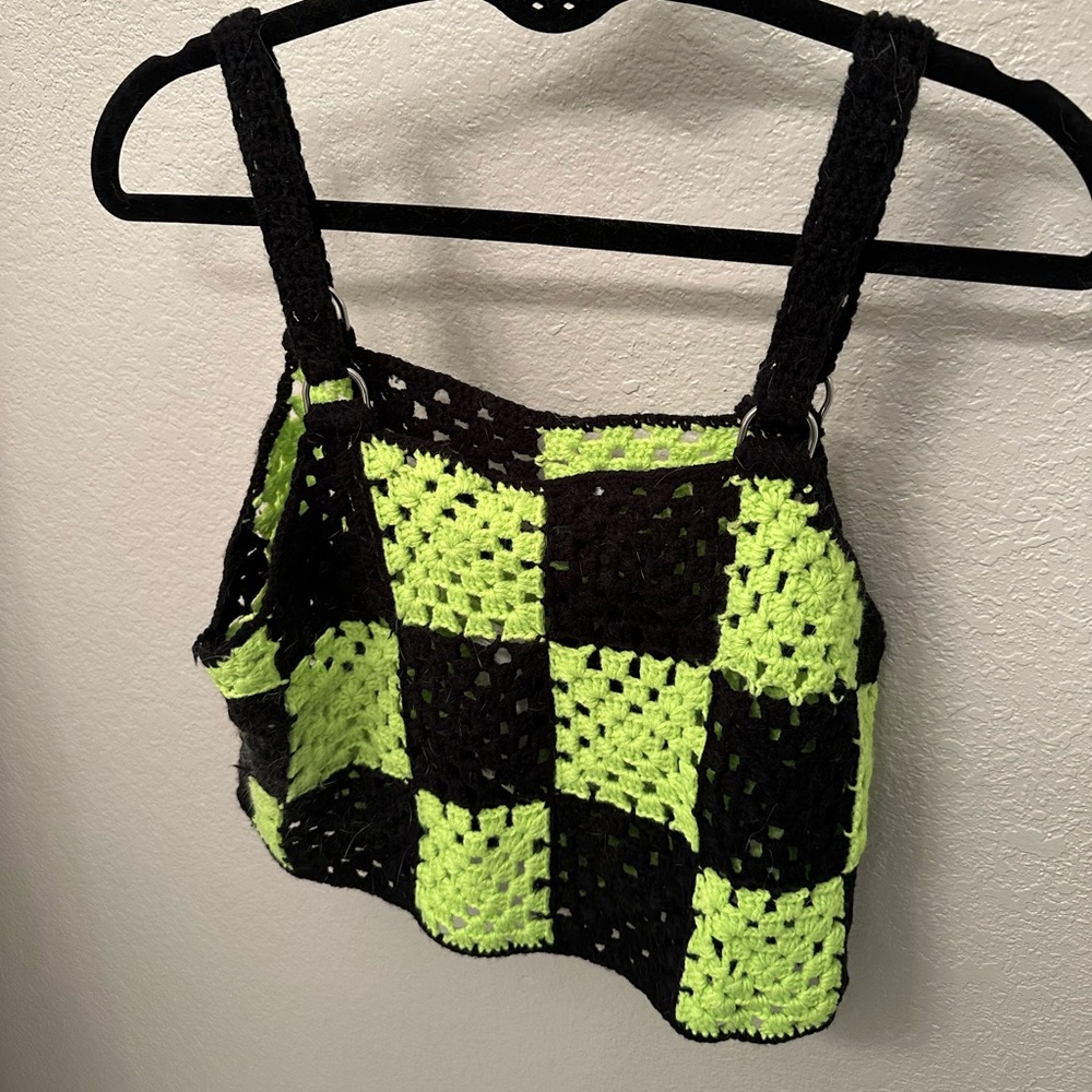 Ragged Priest Checkered Knit Tank